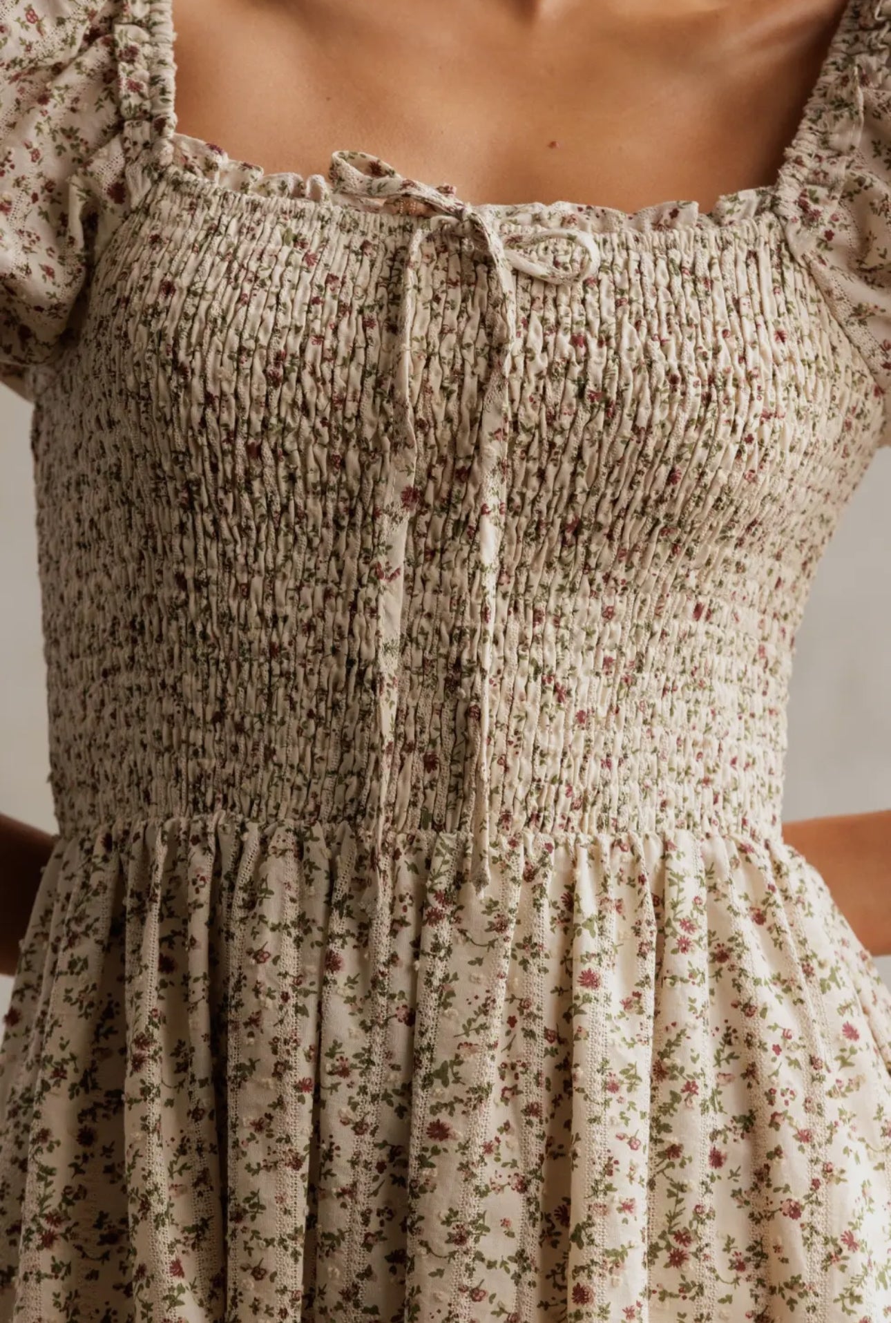 Keyli Floral Smocked Midi Dress