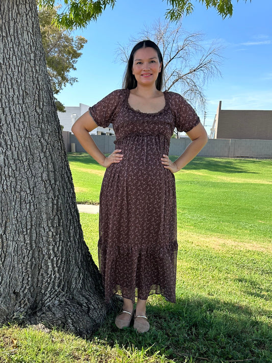 Charlotte Floral Ruffled Maxi Dress