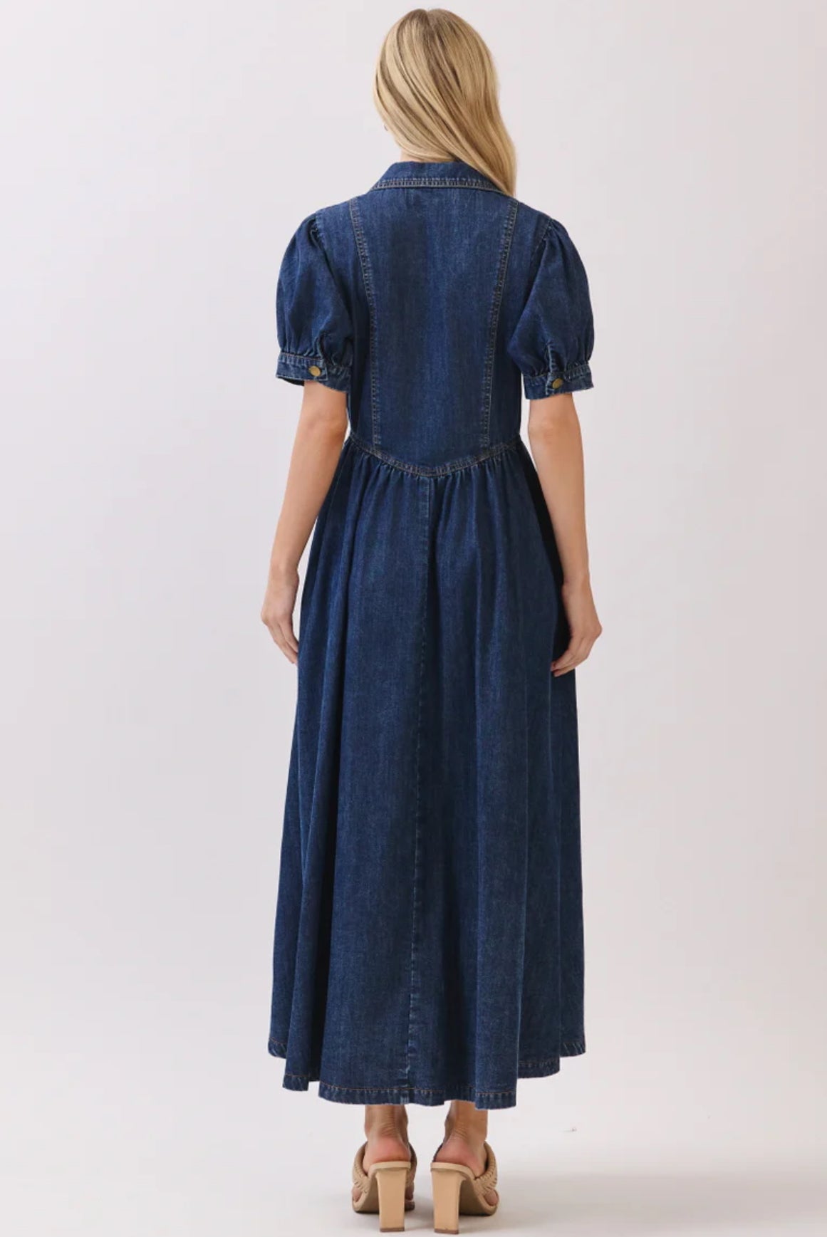 DENIM BUTTON DOWN DRESS
