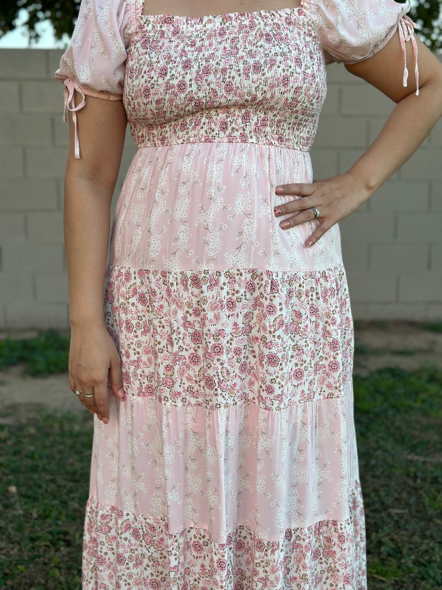 Eli - Floral Smocked Puff Sleeve Dress