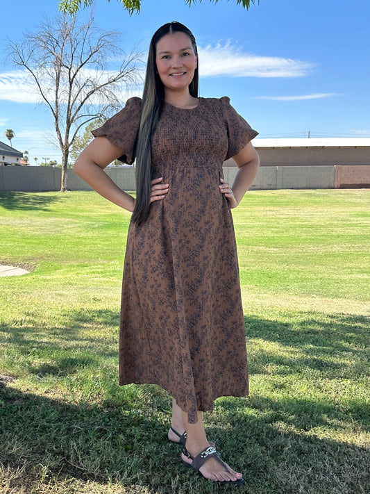 Rosalia Floral Smocked Puff Sleeve Dress