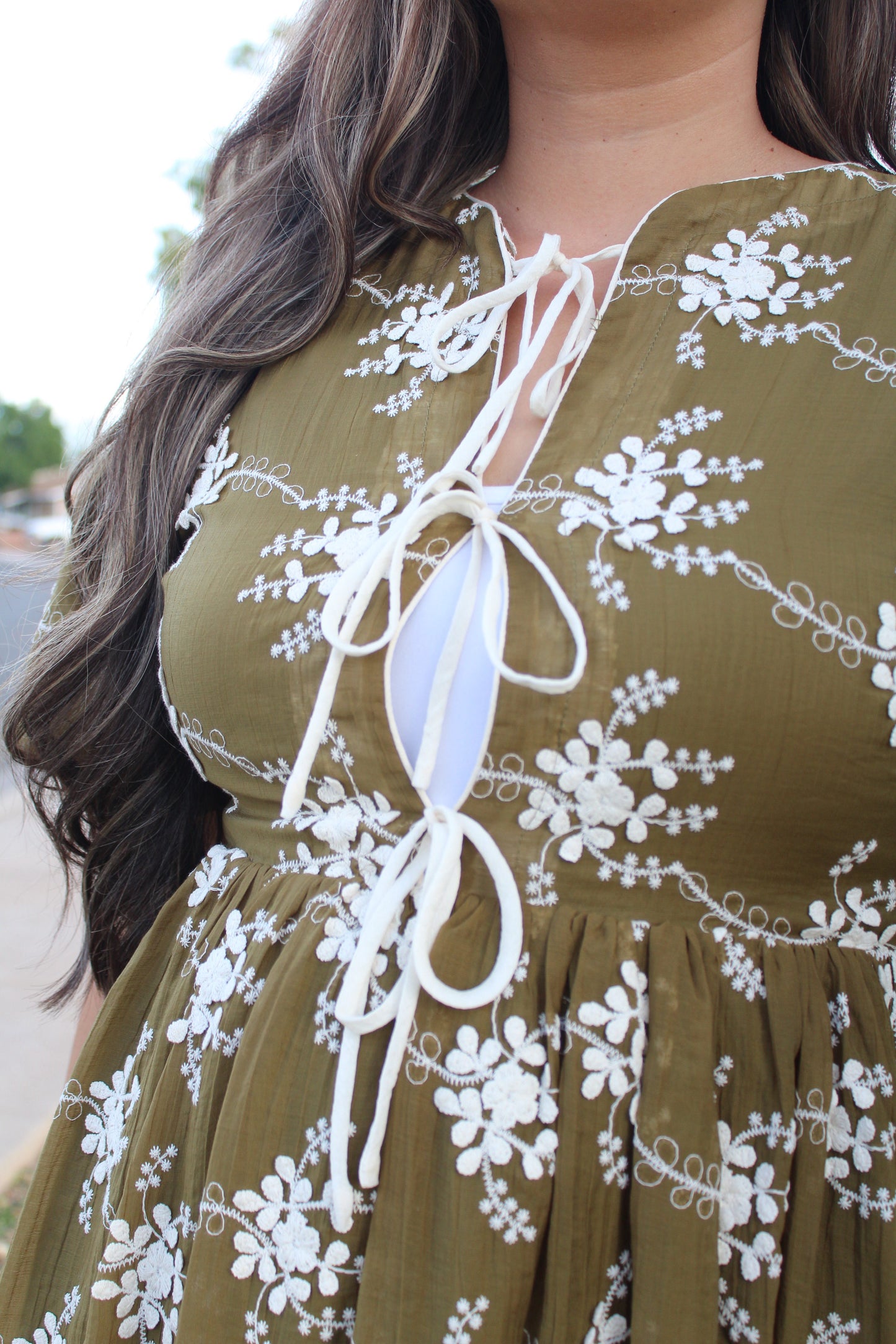 Vintage-Inspired Embroidered Midi Dress