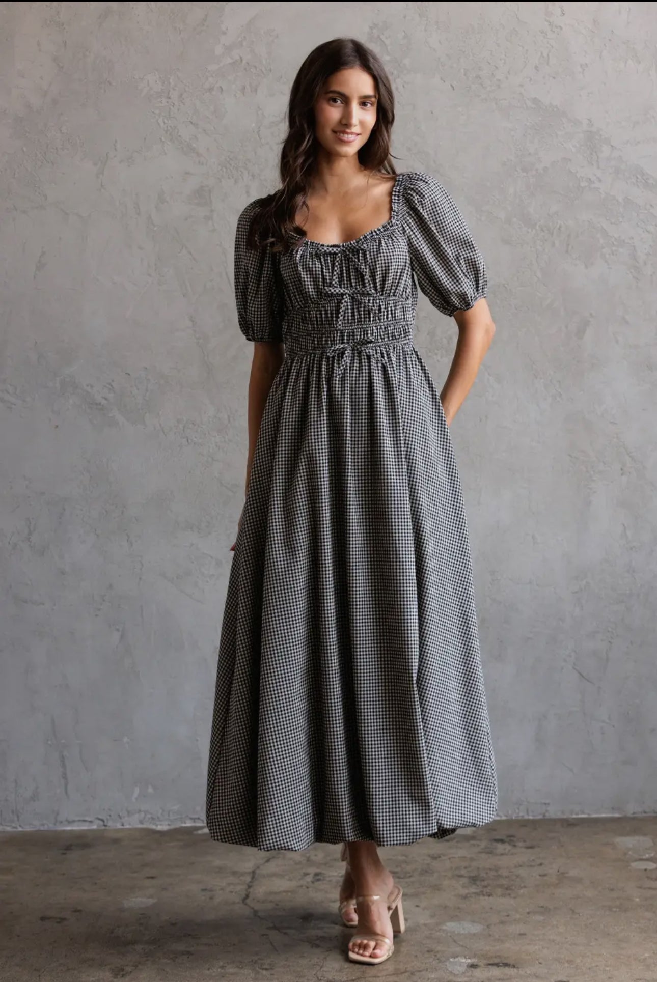 Adah Puff Sleeve Gingham