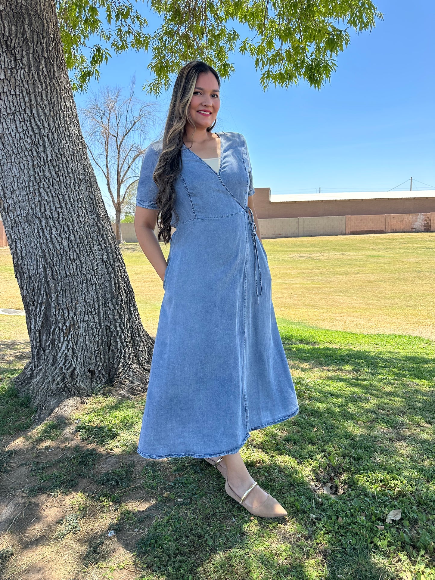 Jenny Midi Denim Dress