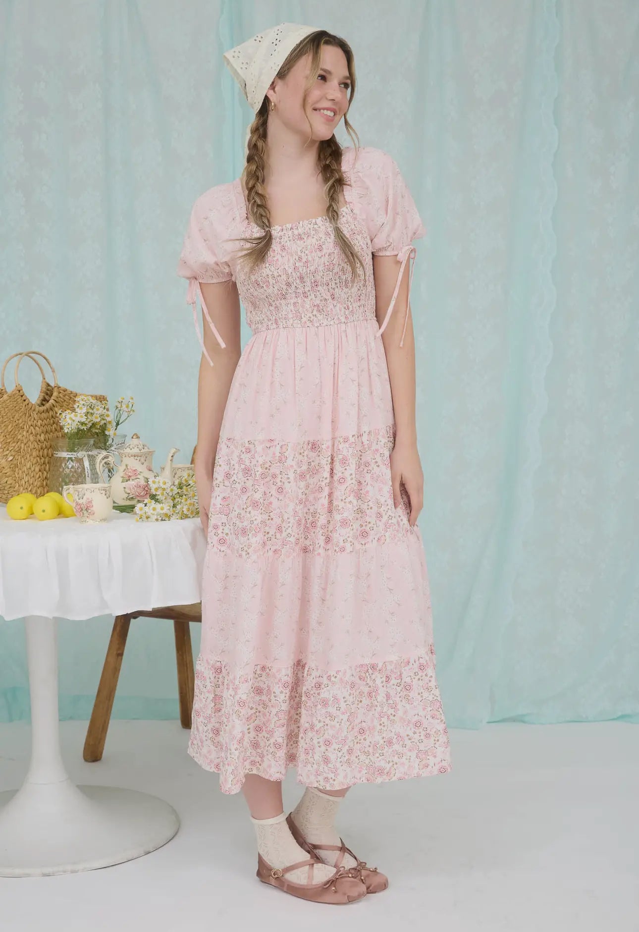Eli - Floral Smocked Puff Sleeve Dress
