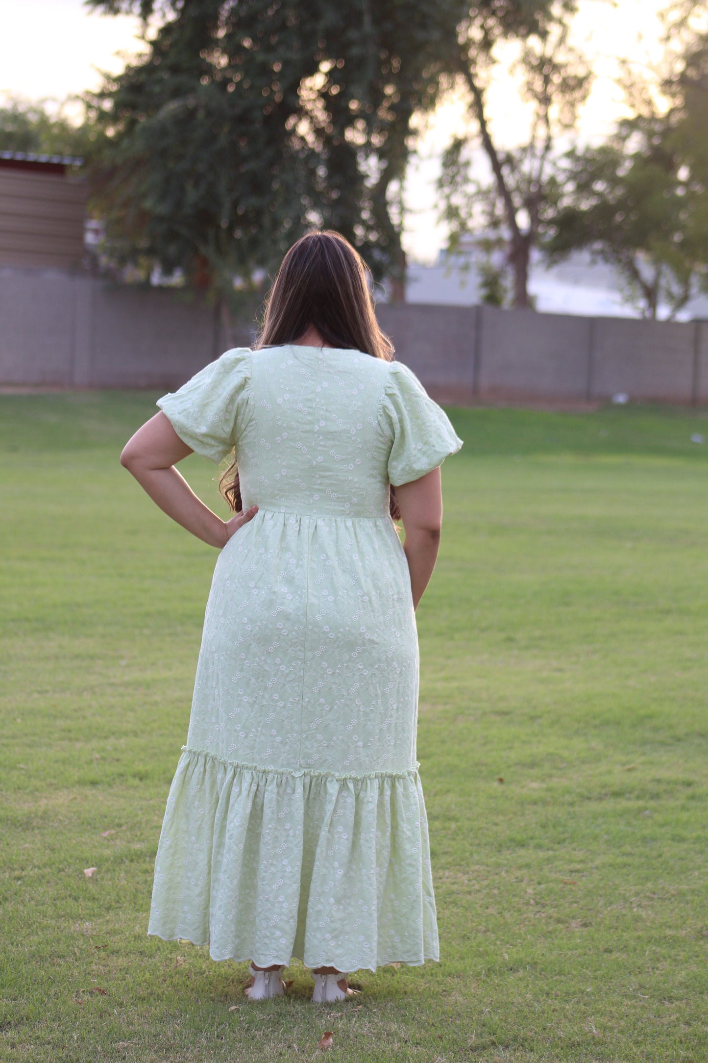 Floral Embroidered Tiered Maxi Dress