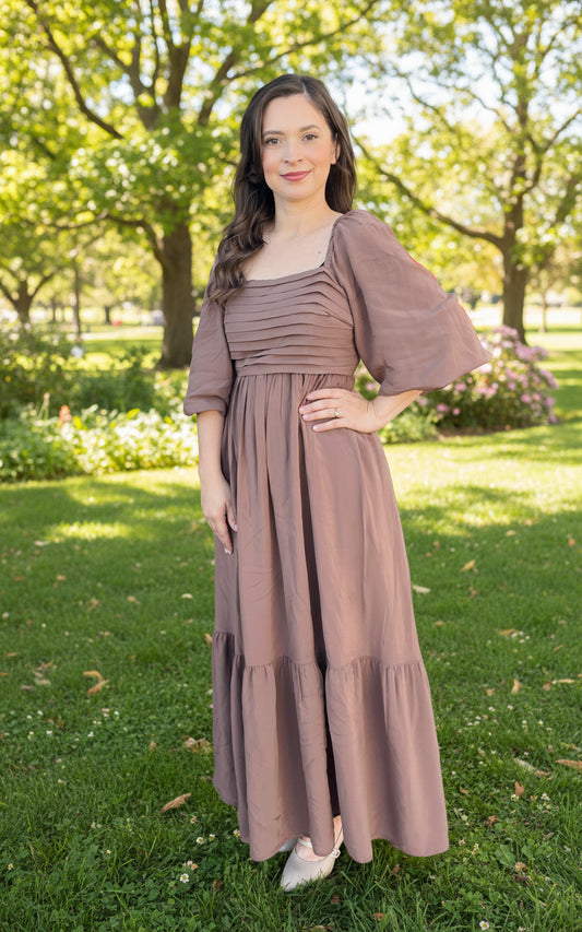 Smocked Ruffled Floral Maxi