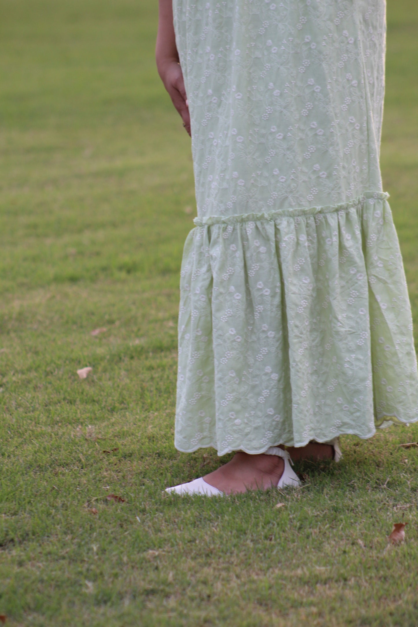 Floral Embroidered Tiered Maxi Dress