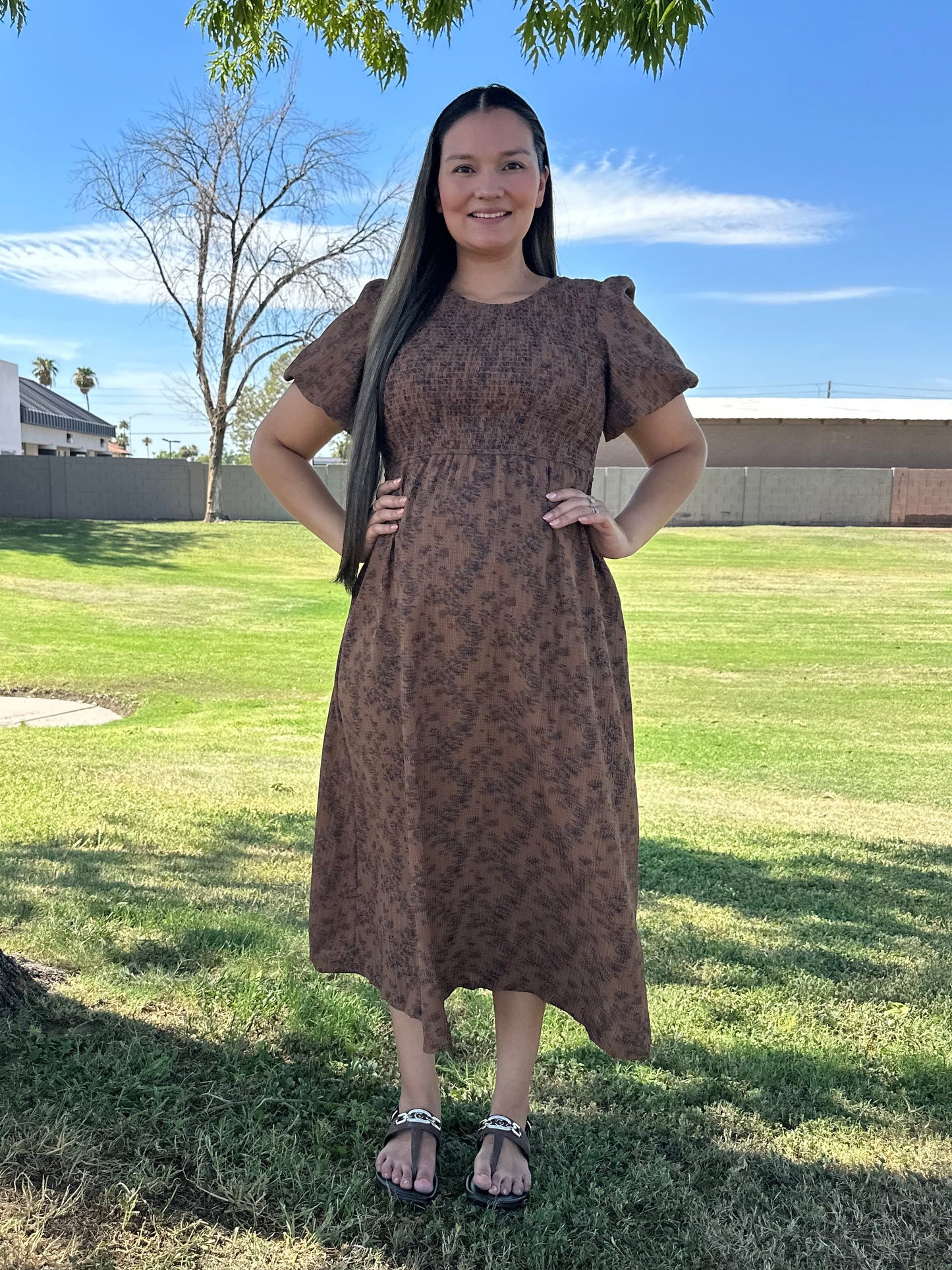 Rosalia Floral Smocked Puff Sleeve Dress
