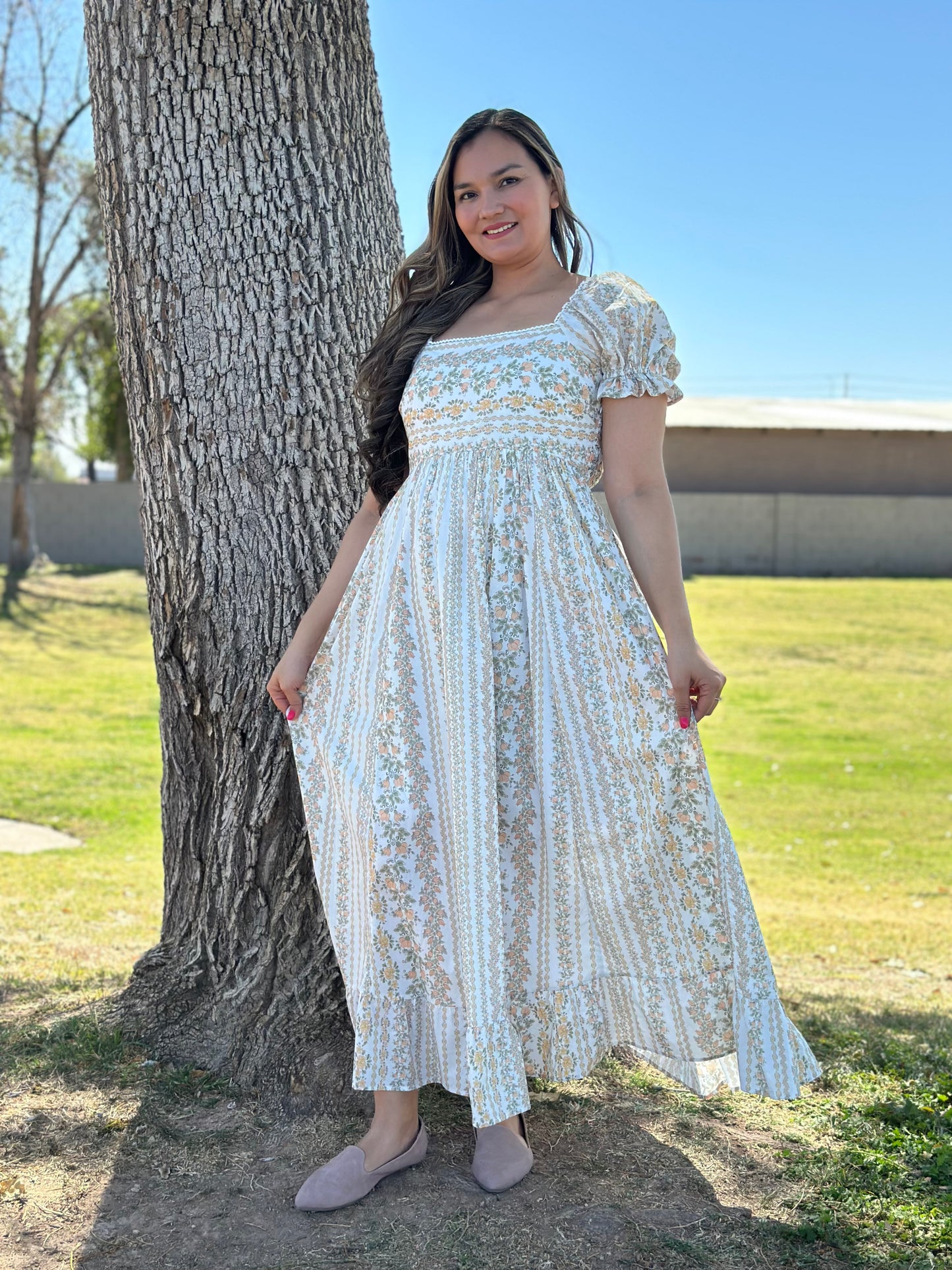Dalia Floral Cotton Maxi Dress