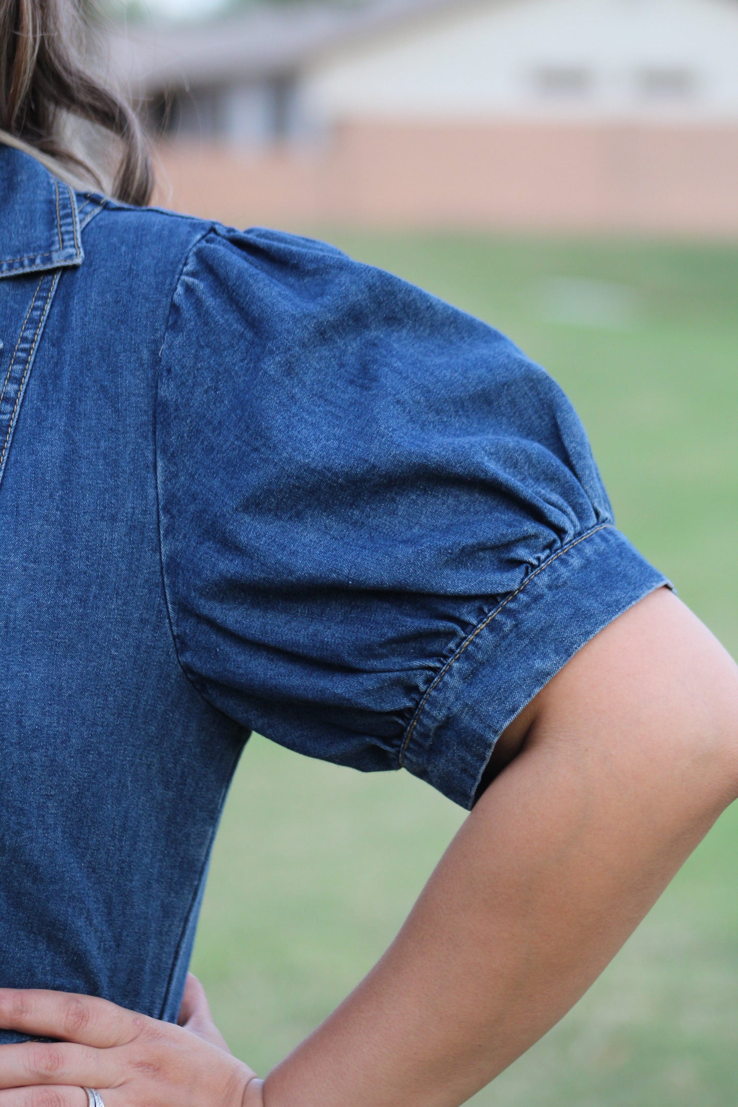 DENIM BUTTON DOWN DRESS