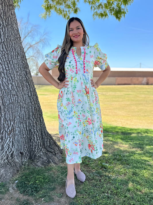 Emma Floral Tiered Dress