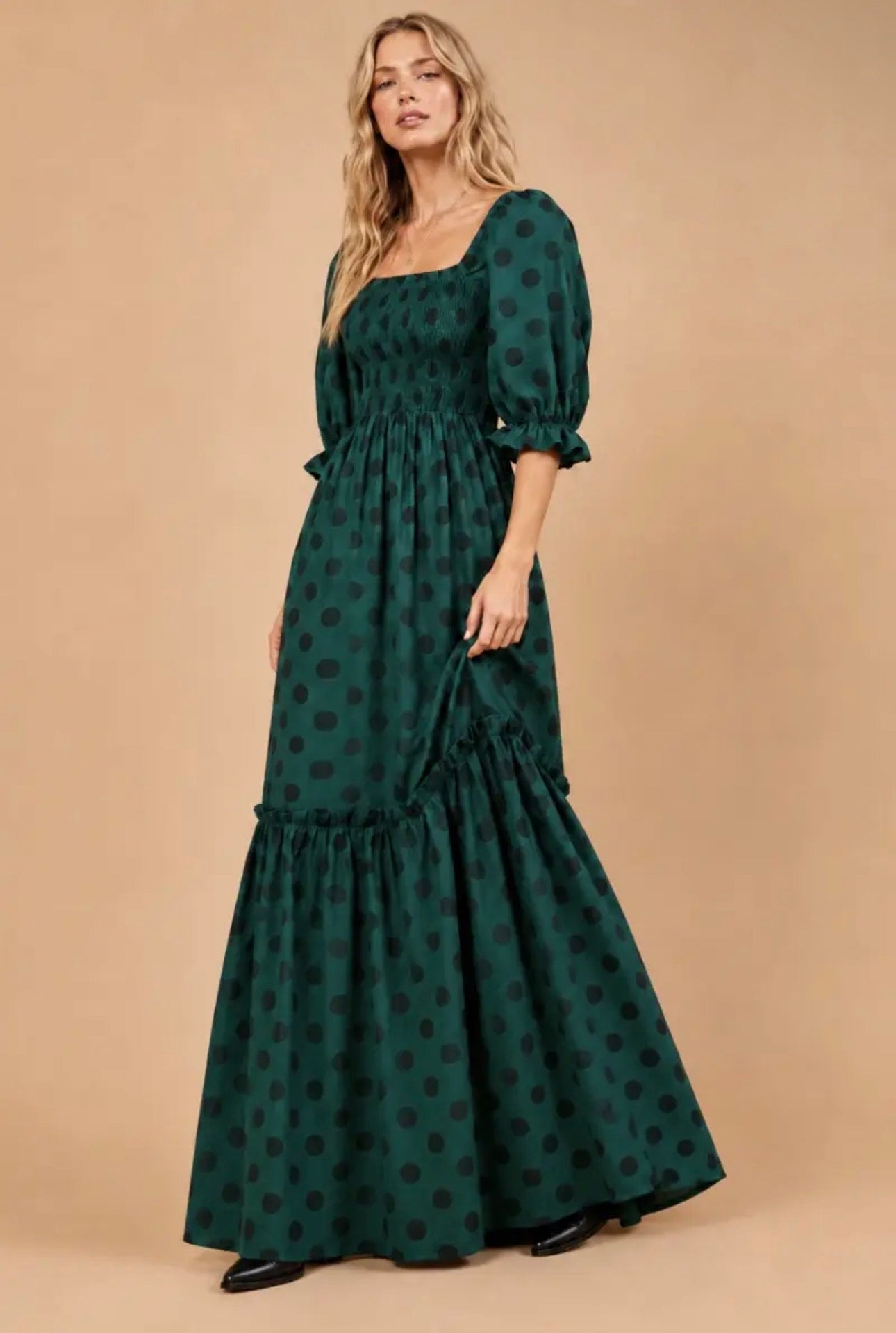Helena Polka Dot Maxi Dress