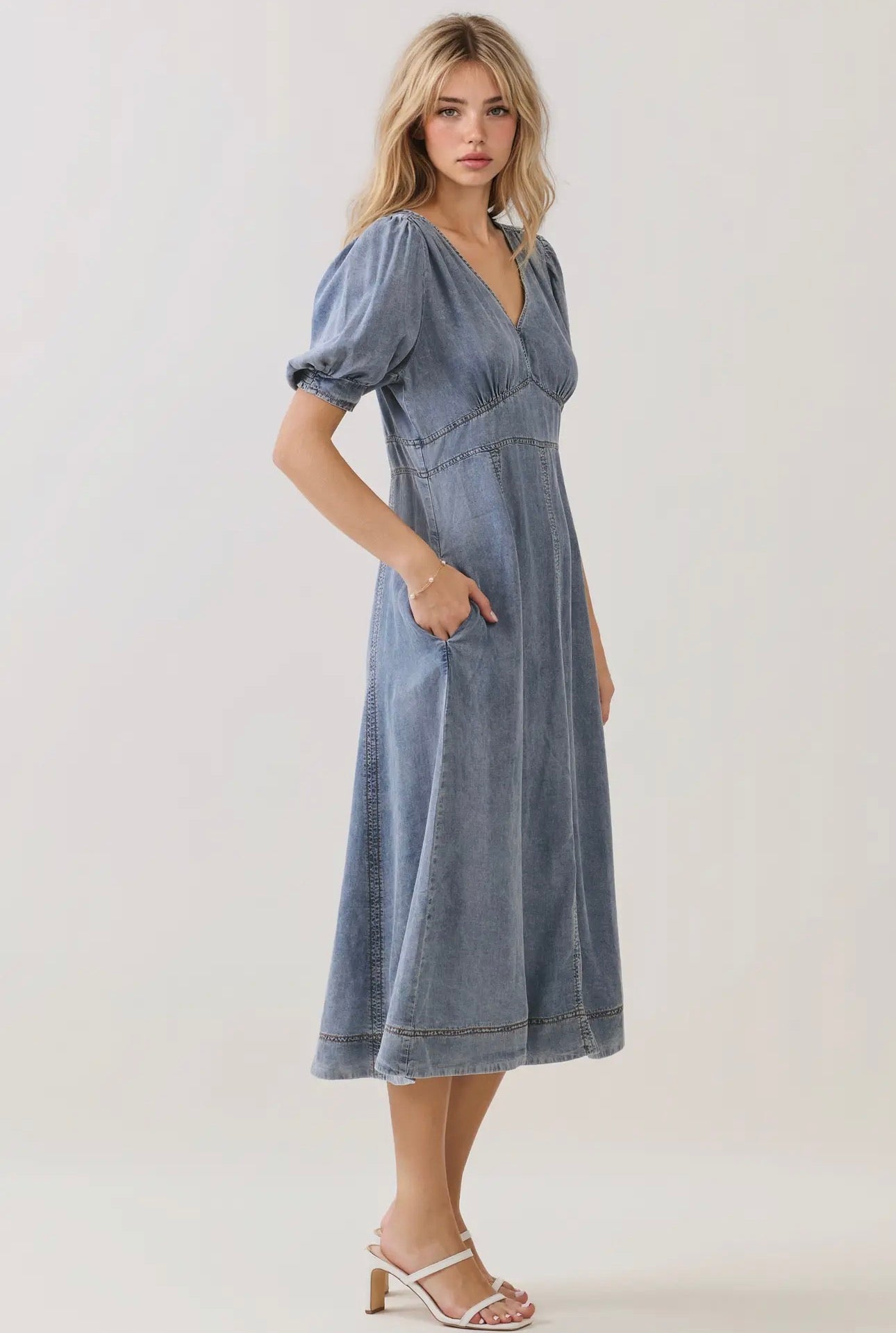 Nelly Midi Denim Dress