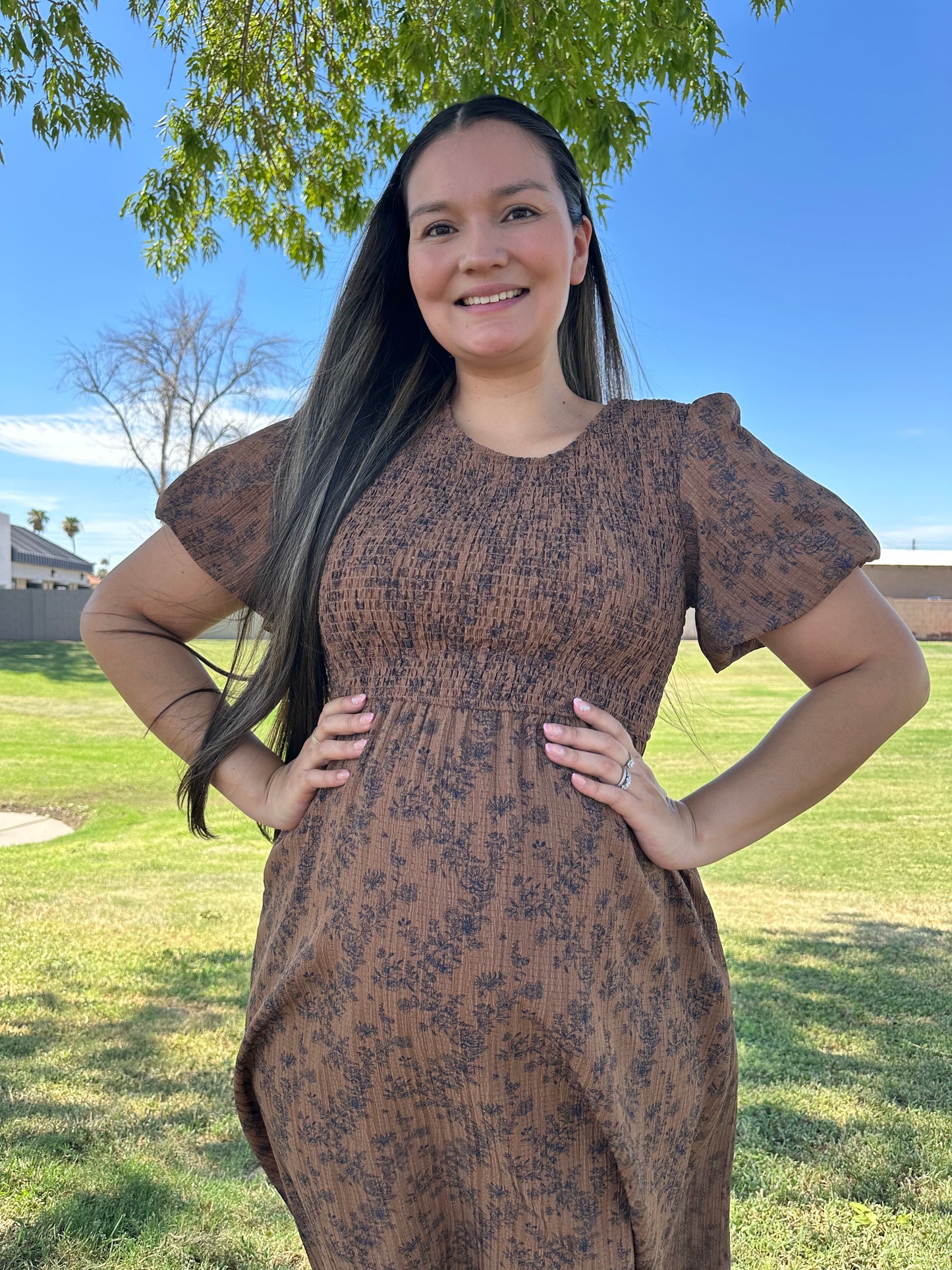 Rosalia Floral Smocked Puff Sleeve Dress