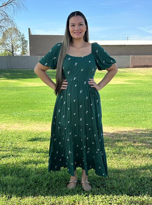 Mabel Embroidered Tiered Maxi Dress