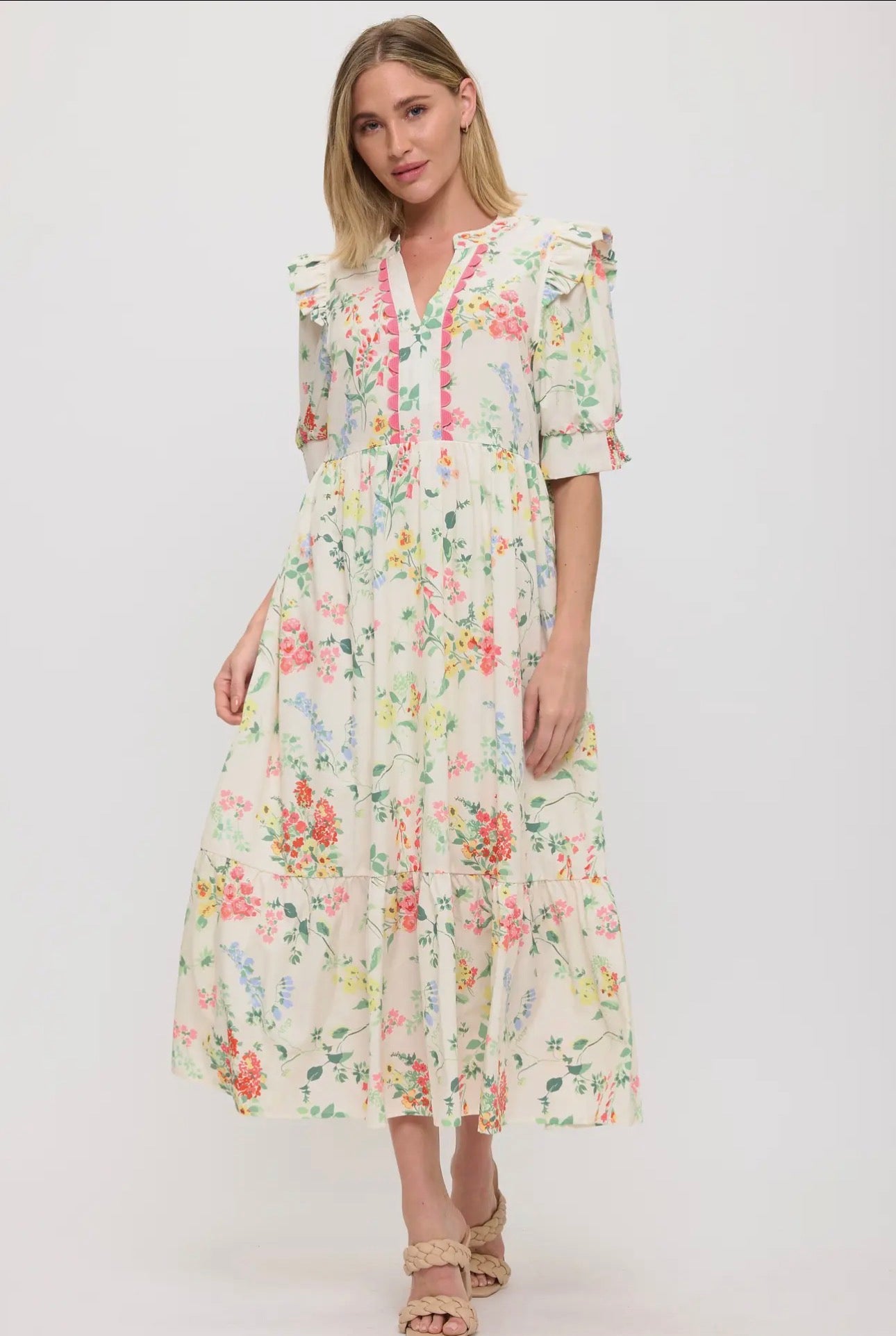 Emma Floral Tiered Dress