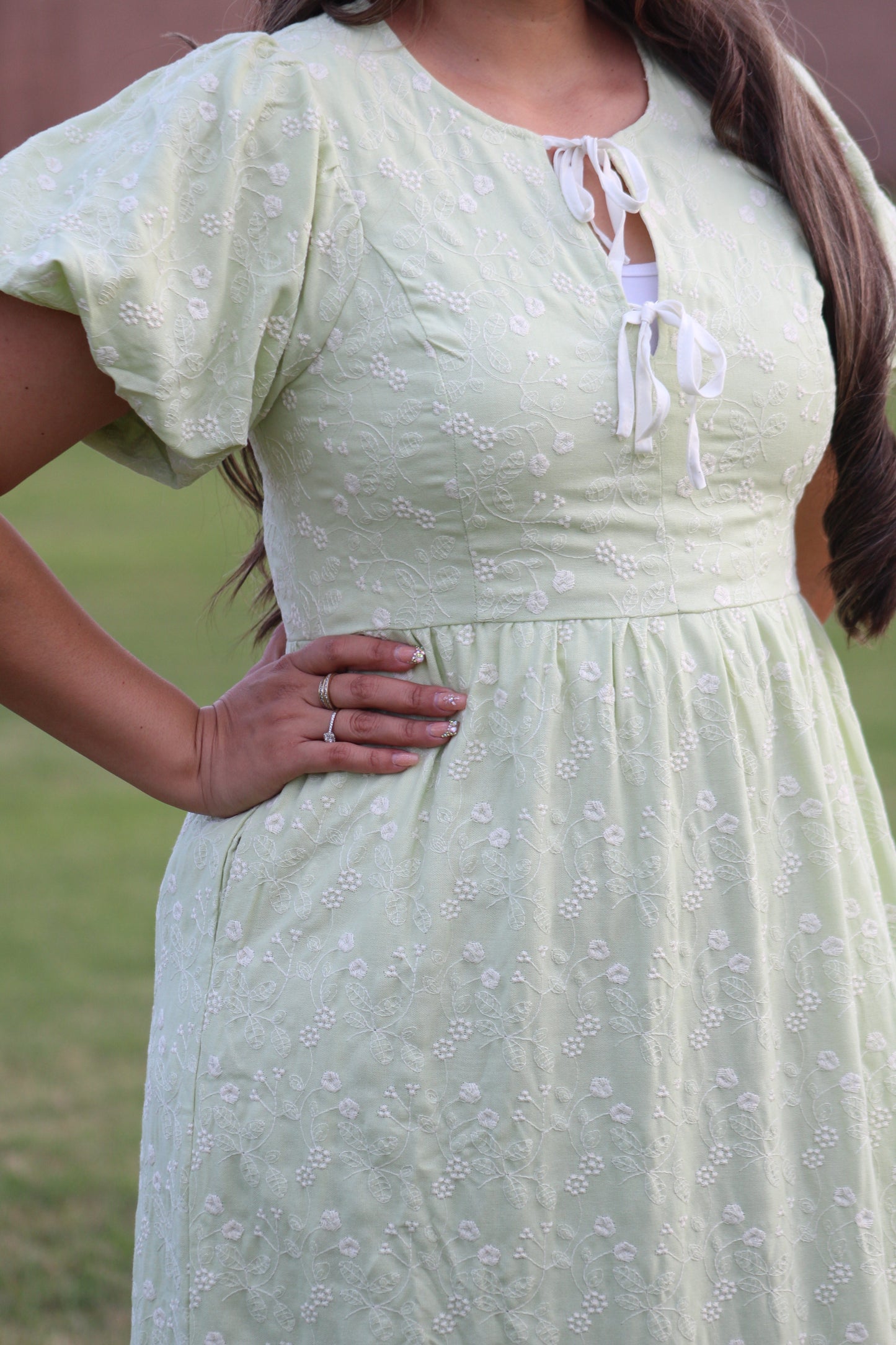 Floral Embroidered Tiered Maxi Dress