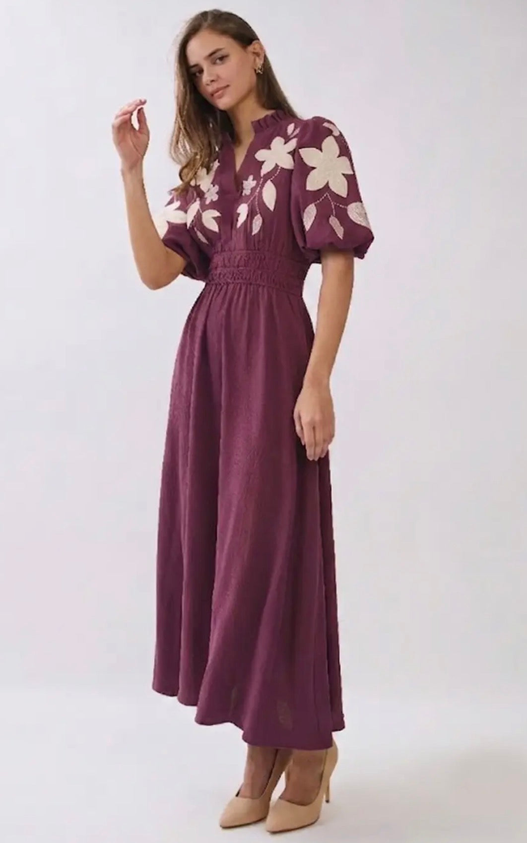 Valentina Embroidered Maxi Dress
