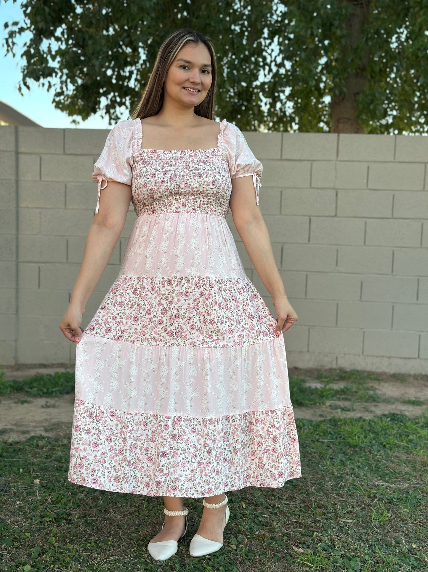 Eli - Floral Smocked Puff Sleeve Dress