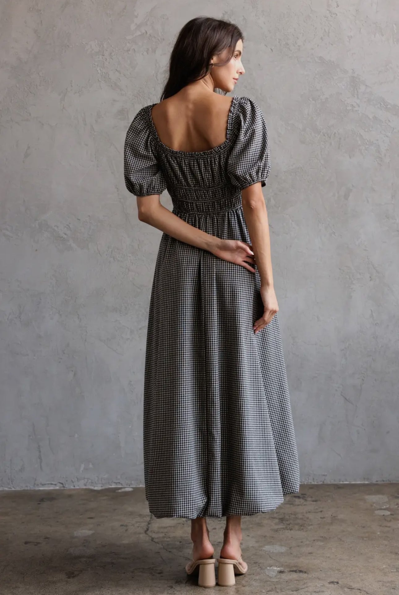 Adah Puff Sleeve Gingham