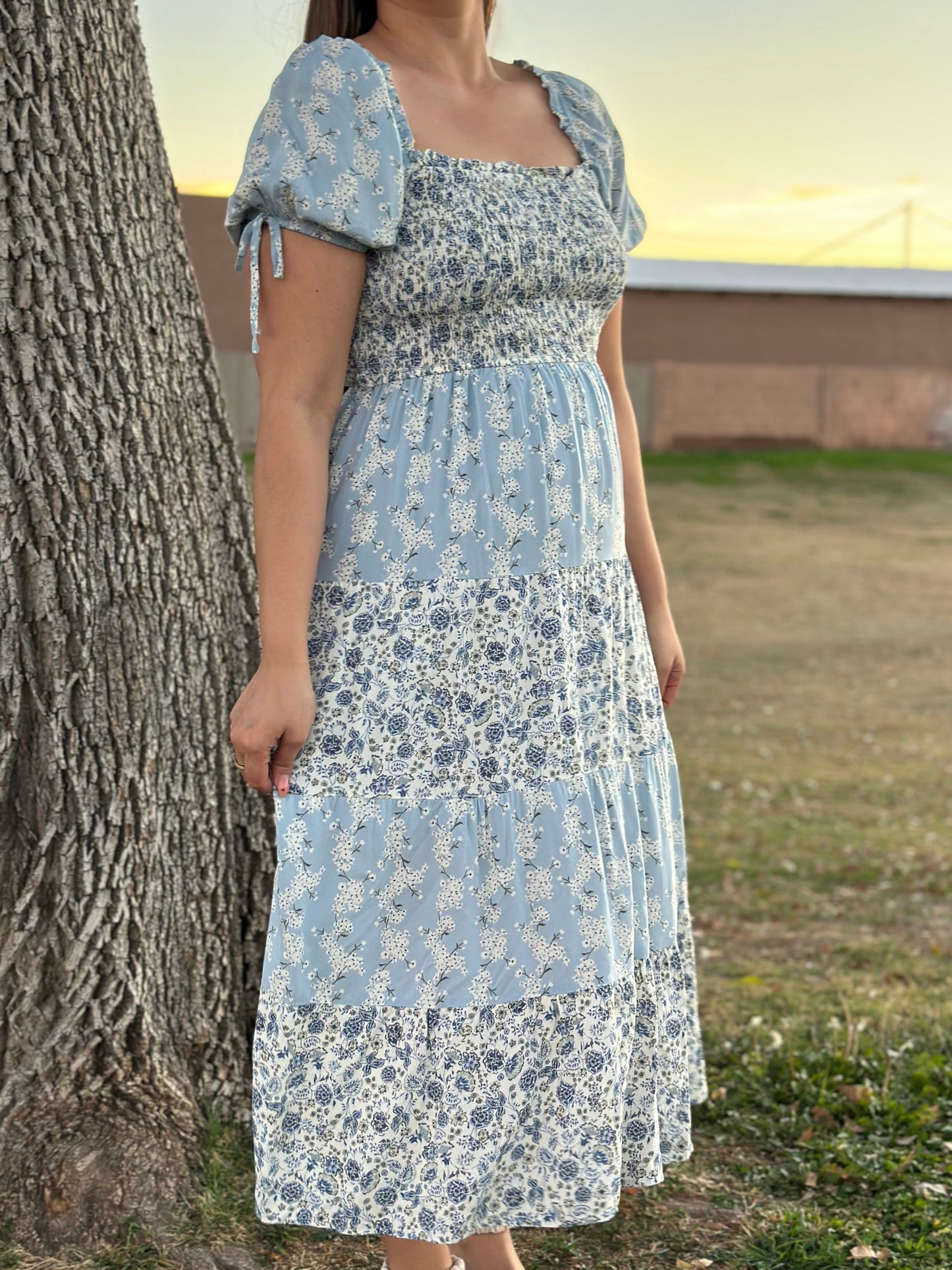 Eli - Floral Smocked Puff Sleeve Dress