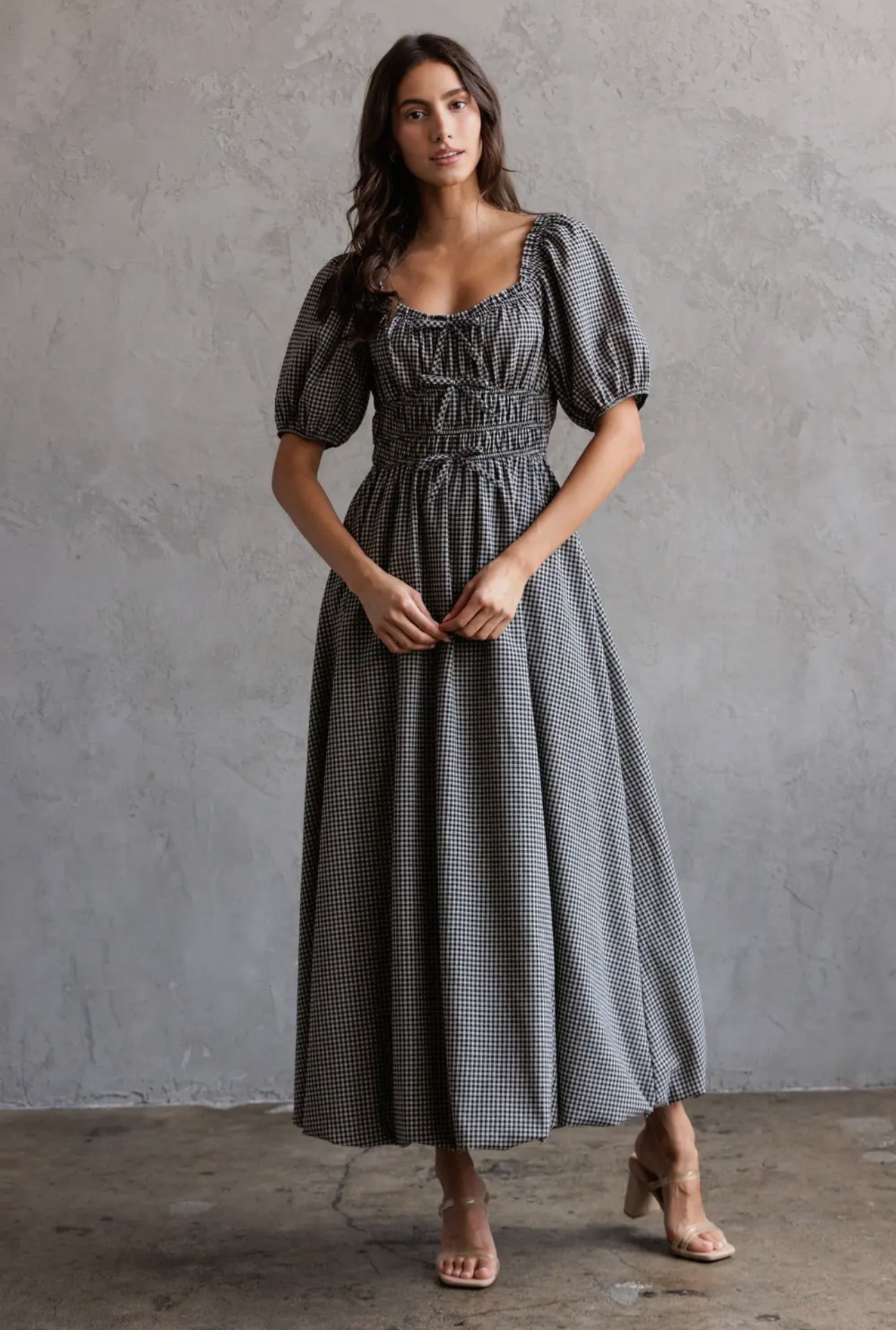 Adah Puff Sleeve Gingham