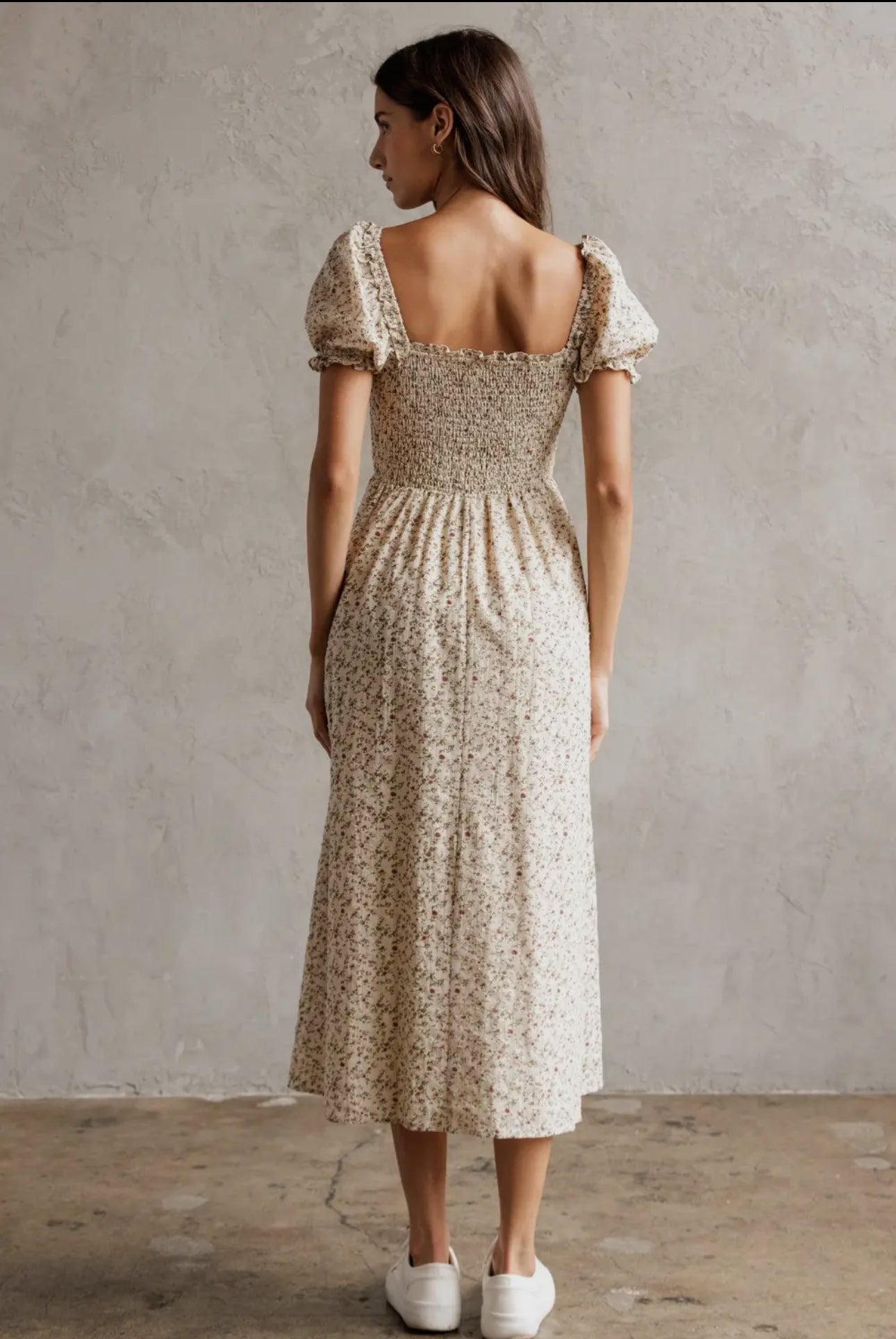 Keyli Floral Smocked Midi Dress