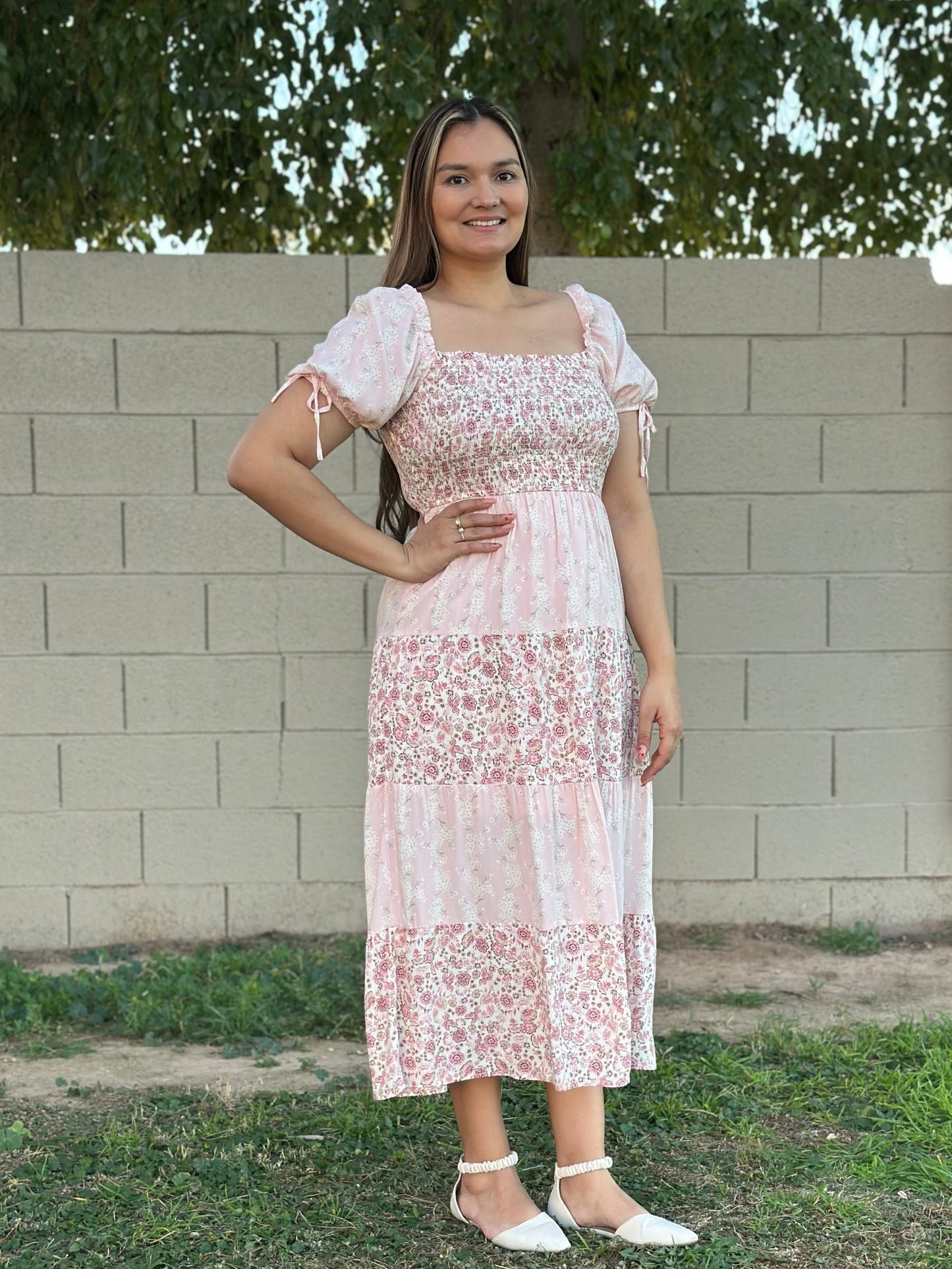 Eli - Floral Smocked Puff Sleeve Dress
