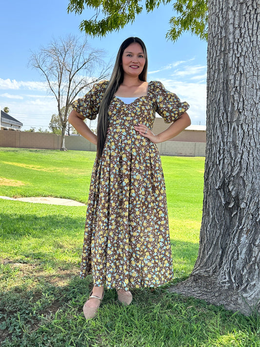Alice Floral Cotton Maxi Dress