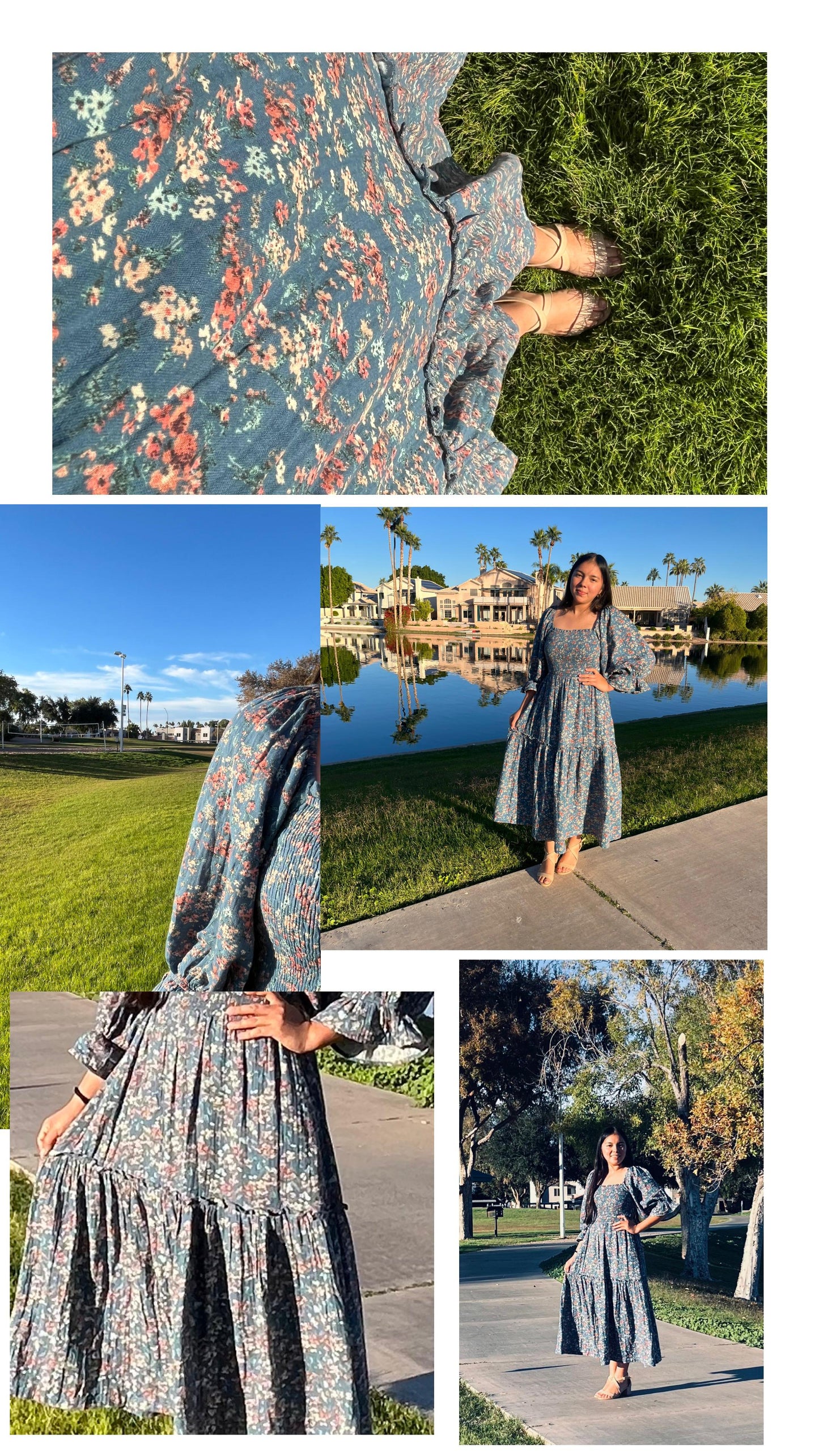 Floral Tiered Midi Dress