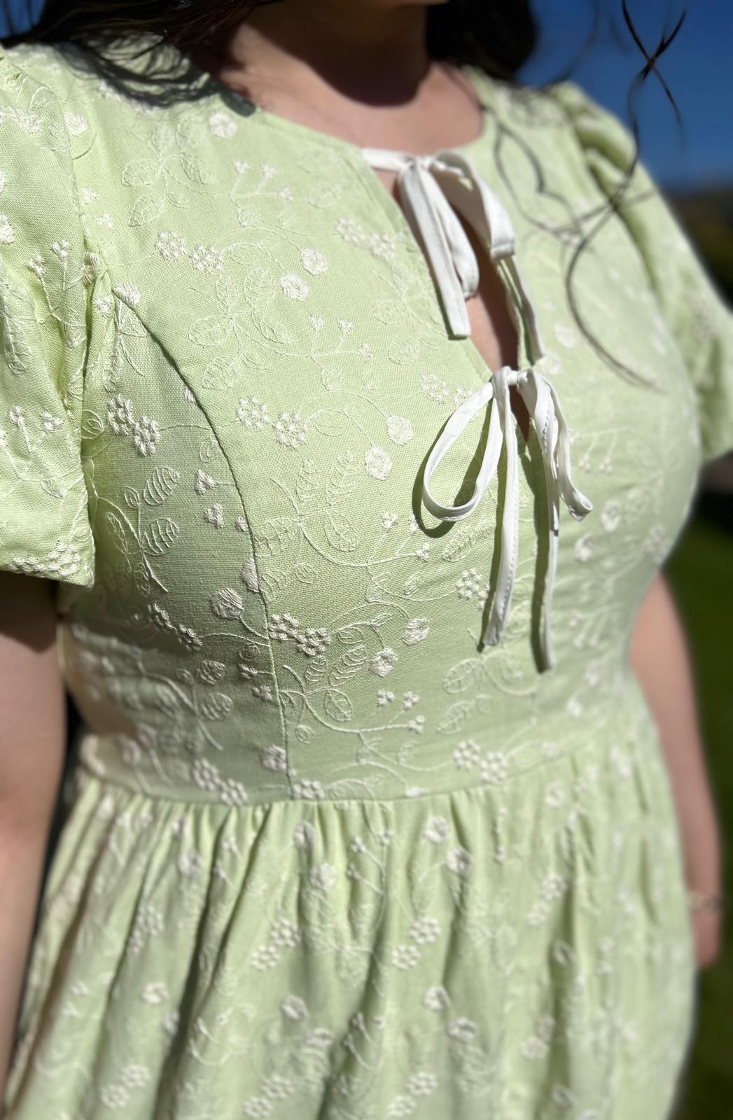 Floral Embroidered Tiered Maxi Dress